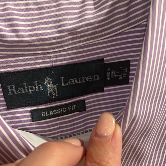 Ralph Lauren classic fit long sleeve shirt 17 tall - Picture 4 of 6